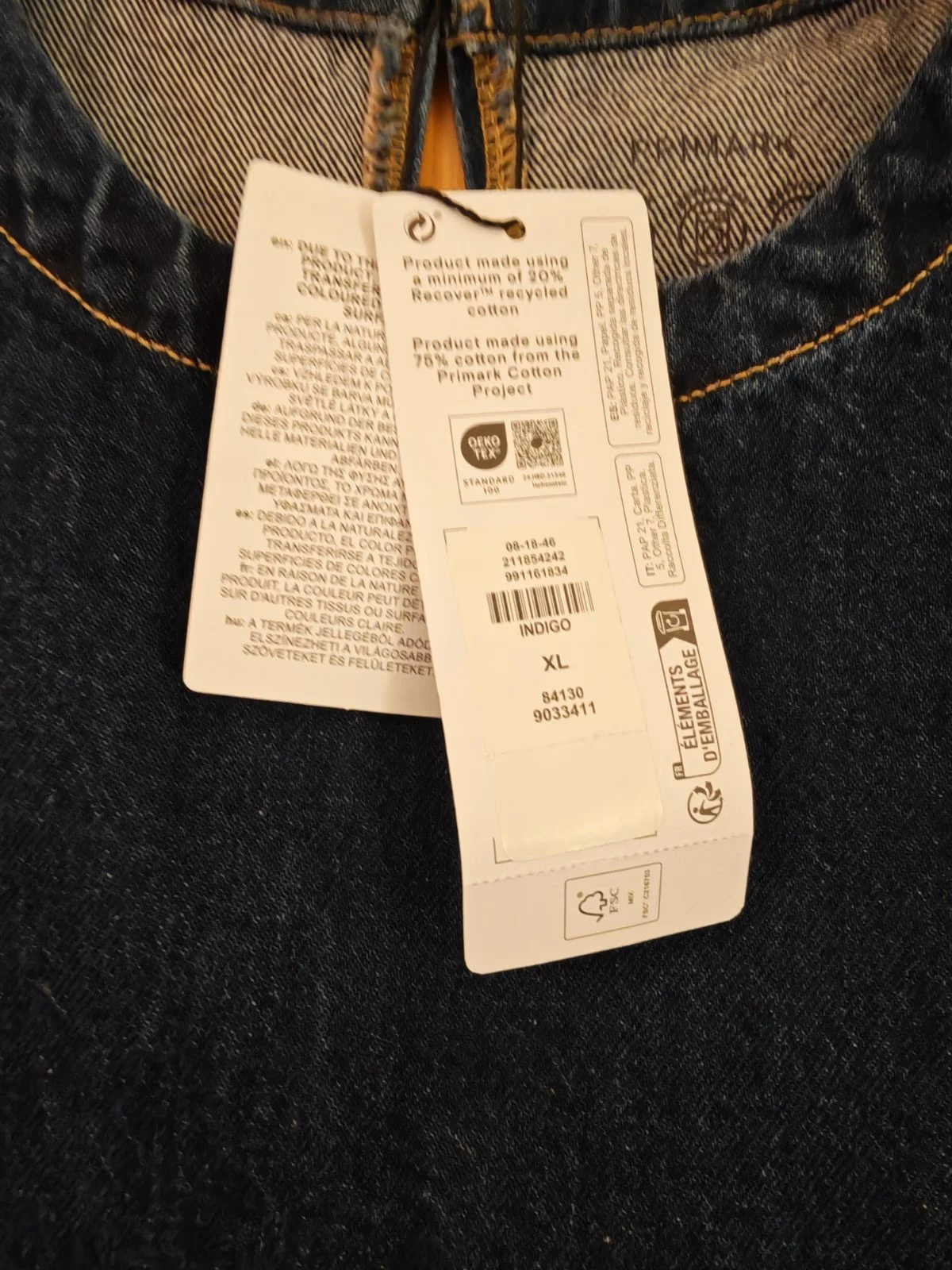 Brand new Primark Dark wash denim sleeveless top, photo 2