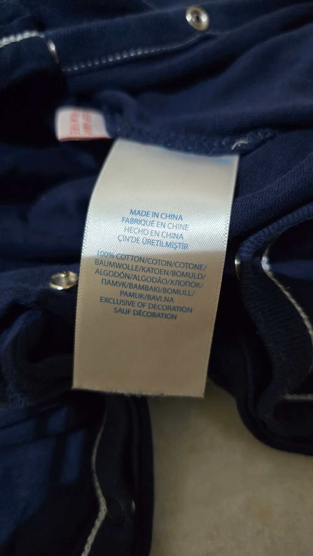 Ralph Lauren Navy Blue Long Sleeved Sleepsuit, photo 4