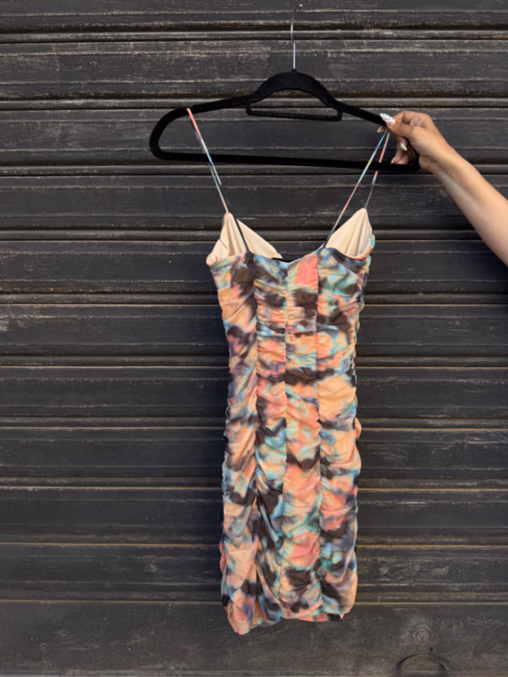 Multicolour Abstract Print Ruched Dress, photo 2