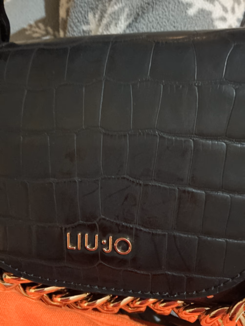 Liu Jo Black Mock Croc Bag, photo 3
