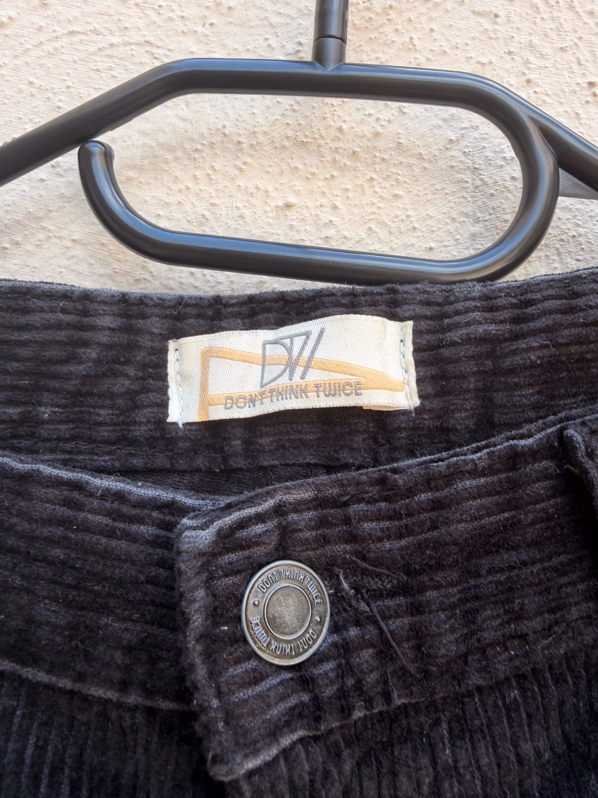 Don't Think Twice Petite Black Corduroy Trousers, photo 3