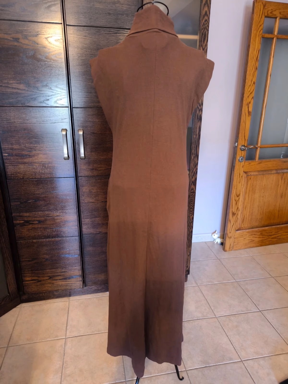 Brown Ribbed Turtle Neck Dress, photo 2