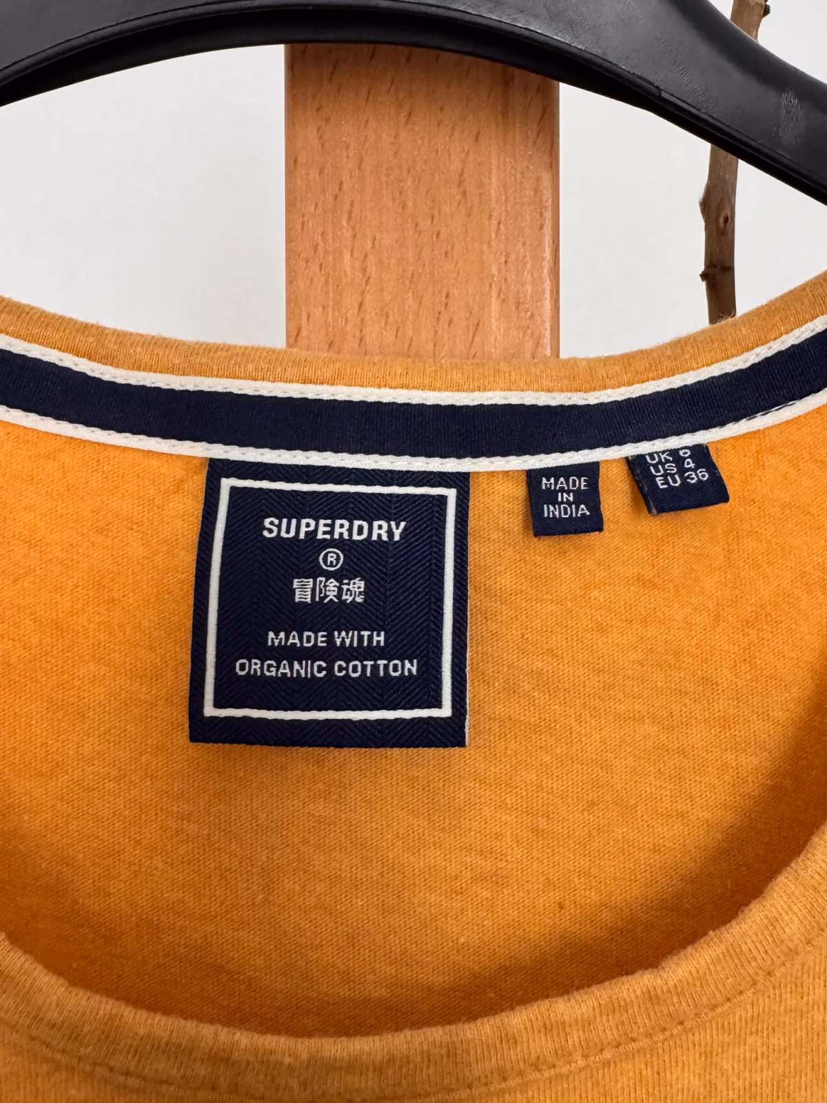 Superdry mustard cotton tank top, photo 3