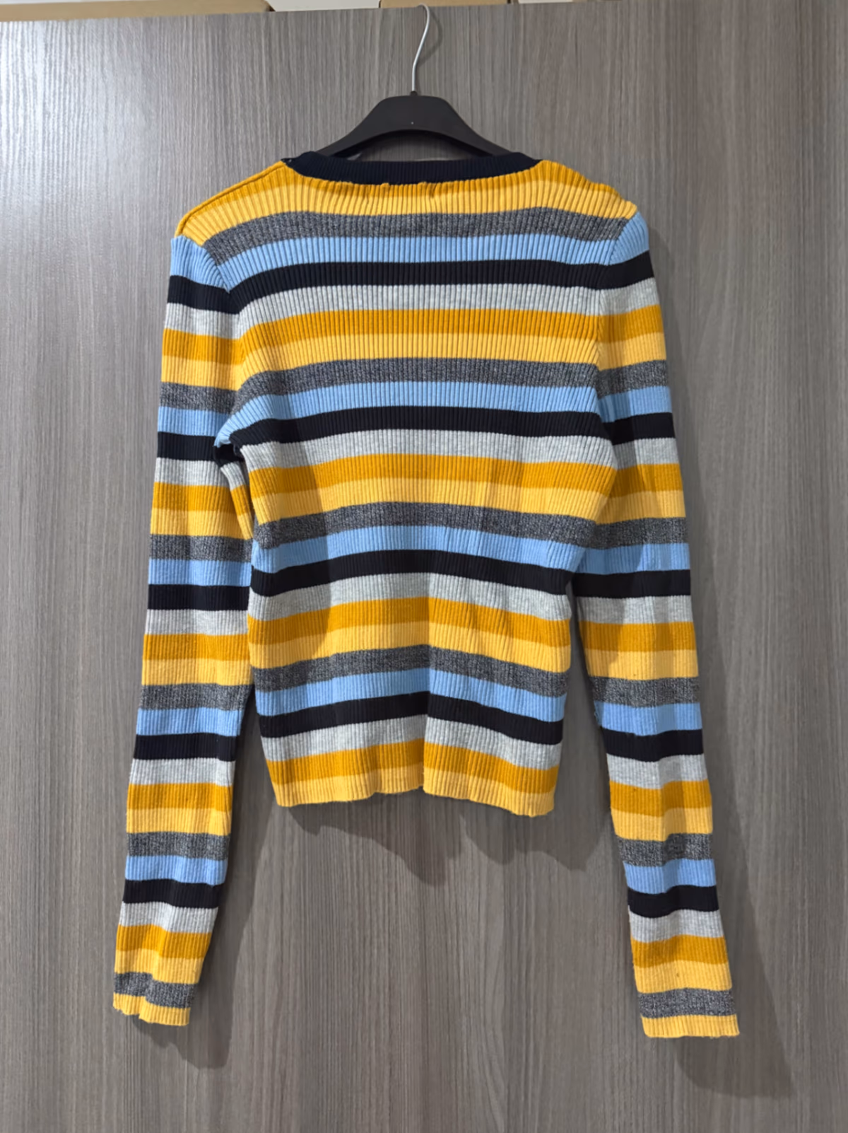 Multicolour ribbed long-sleeve top, photo 2