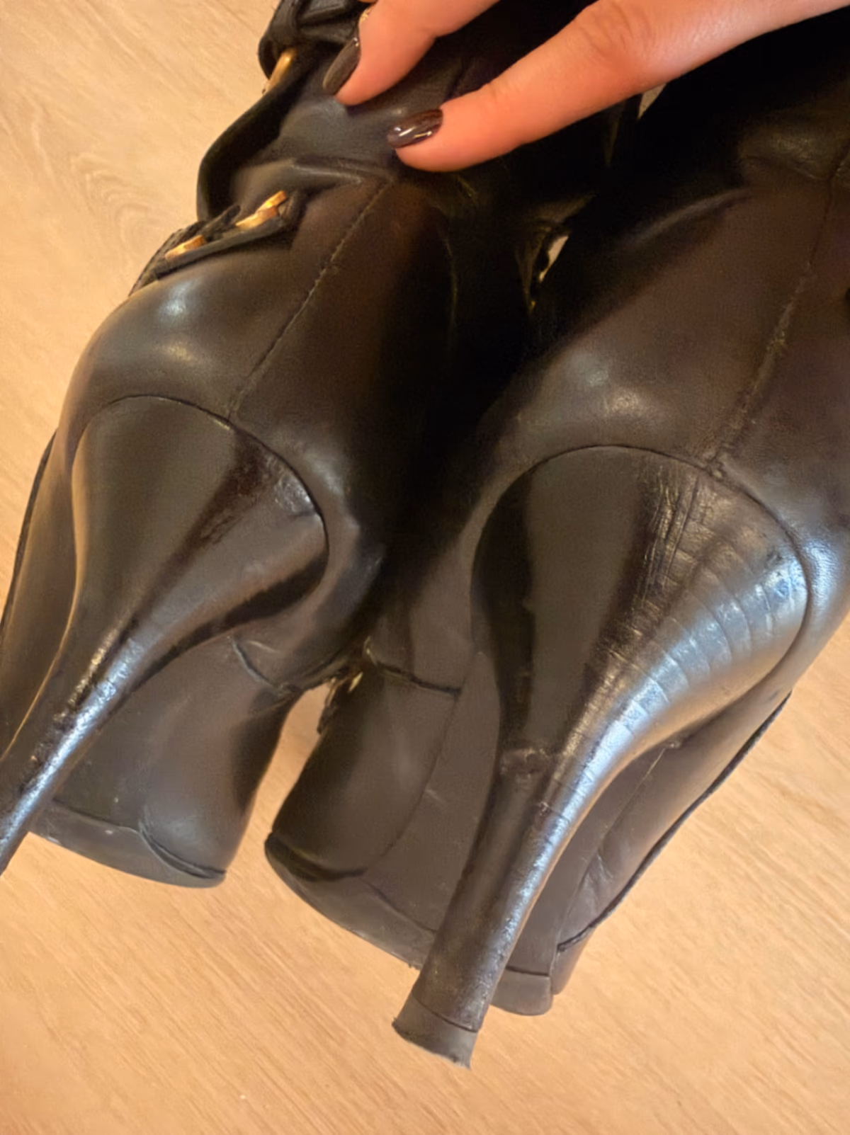Celine Buckle Detail Leather Boots, photo 5