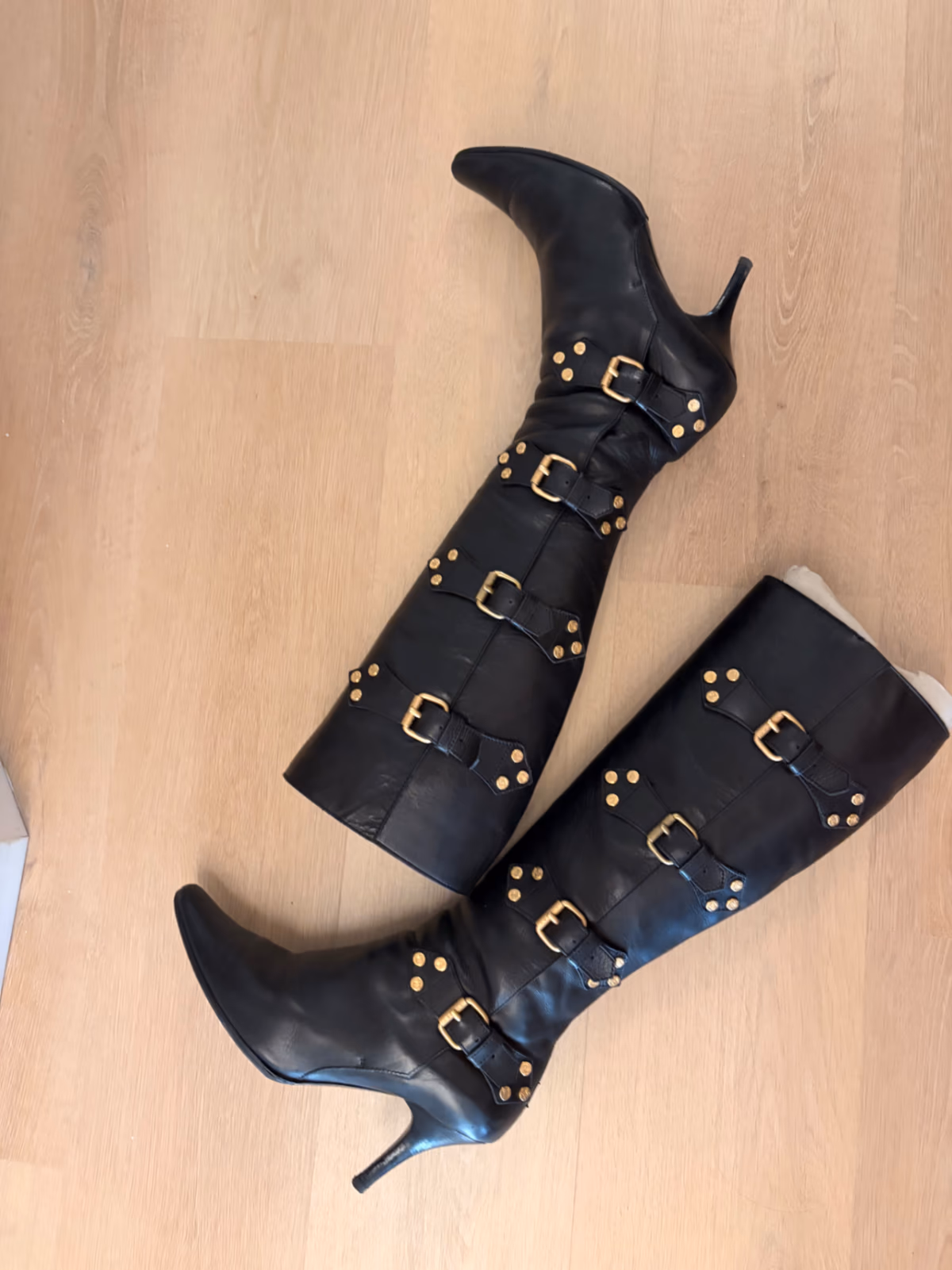 Celine Buckle Detail Leather Boots, photo 2