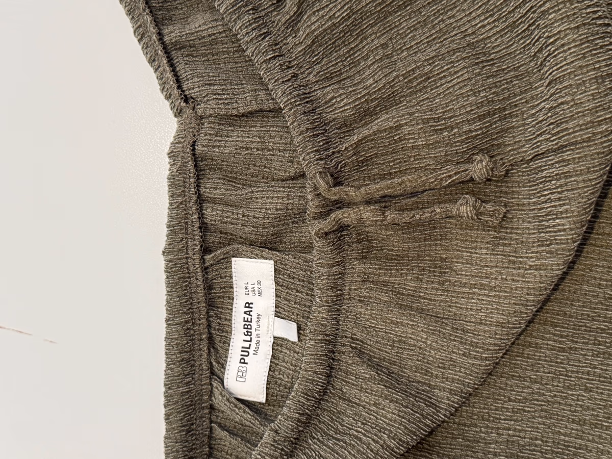 Green Stradivarius wide leg trousers , photo 2