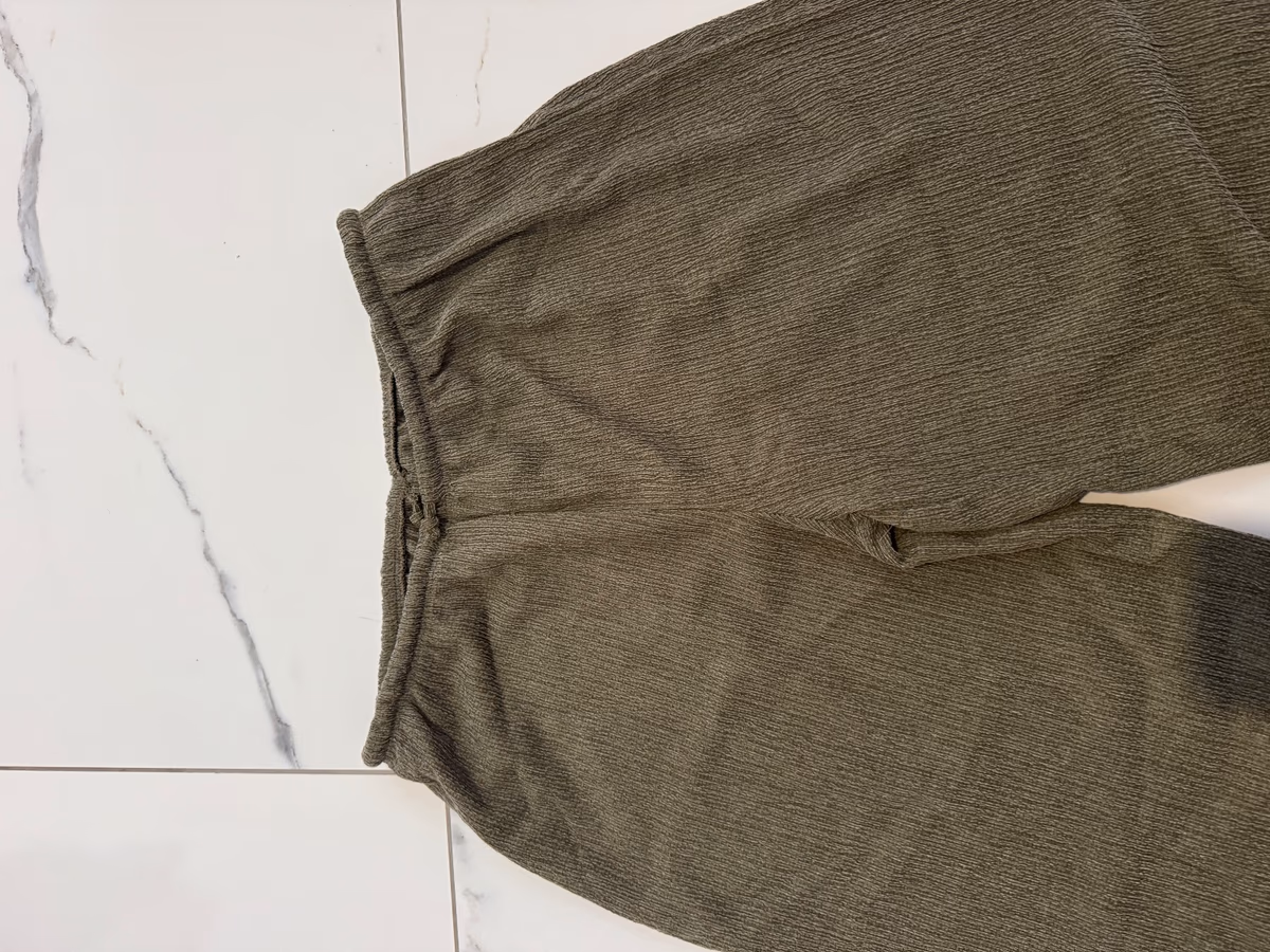 Green Stradivarius wide leg trousers , photo 4