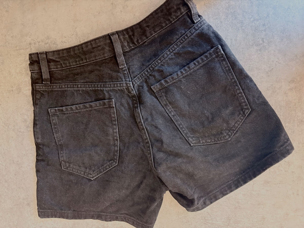 Black Denim Mini Shorts, photo 2