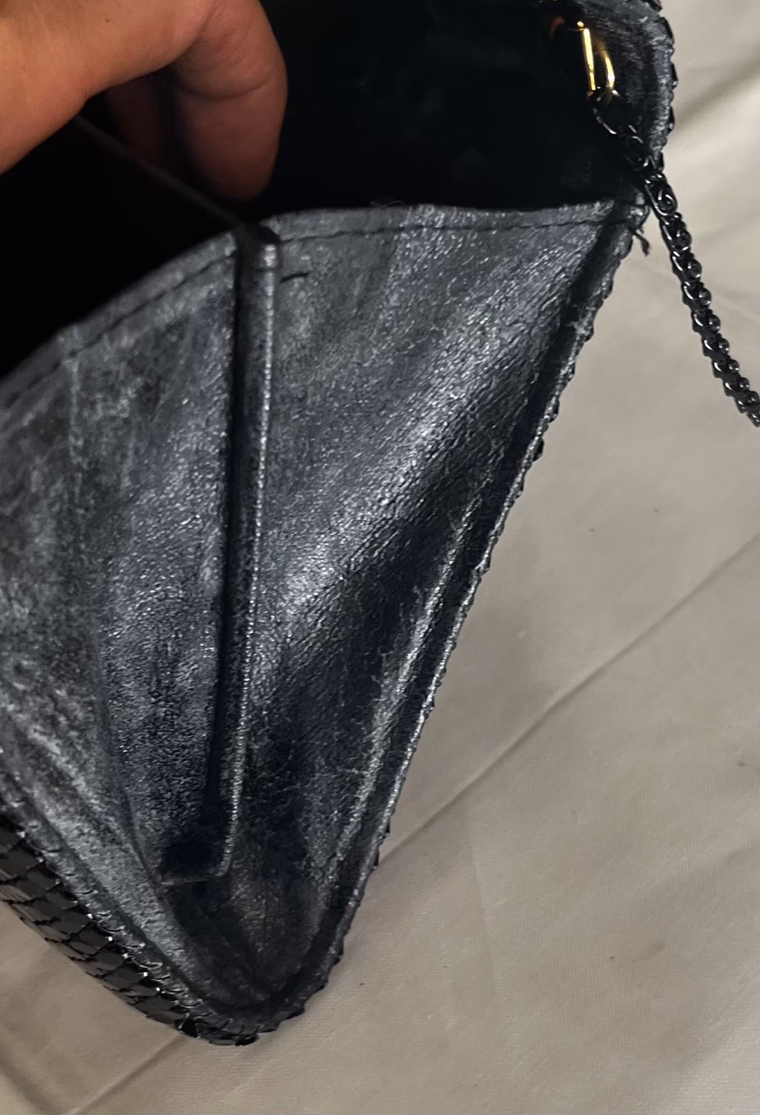Black Mesh sequin Evening Clutch Bag, photo 5