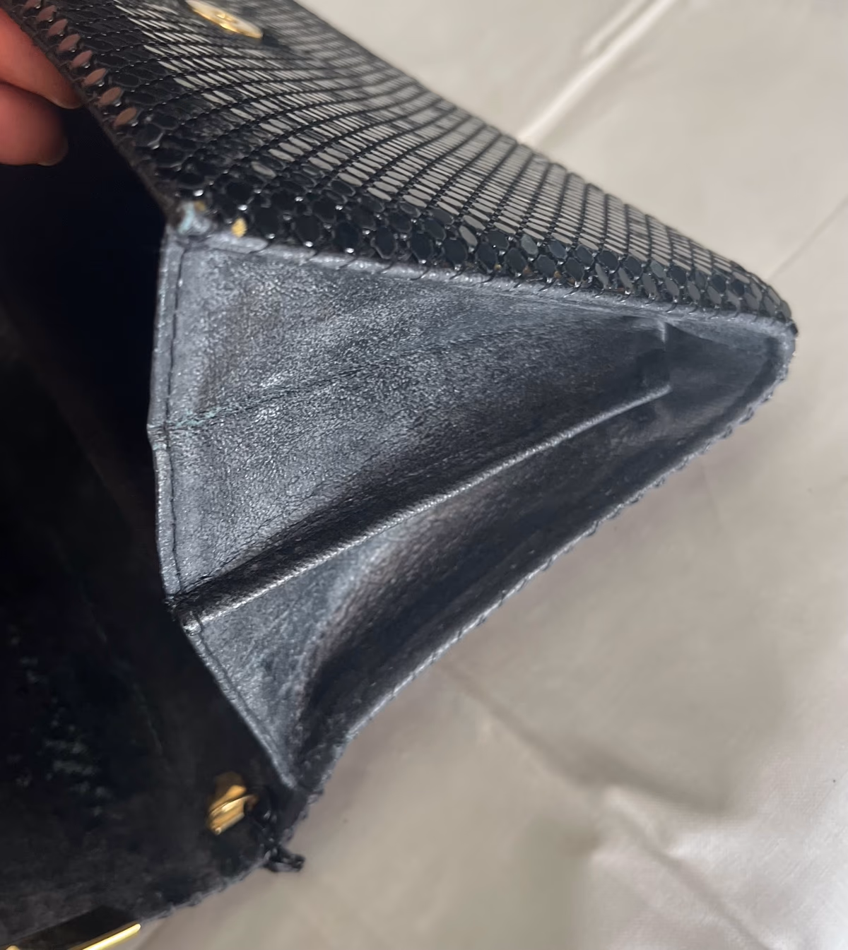 Black Mesh sequin Evening Clutch Bag, photo 6