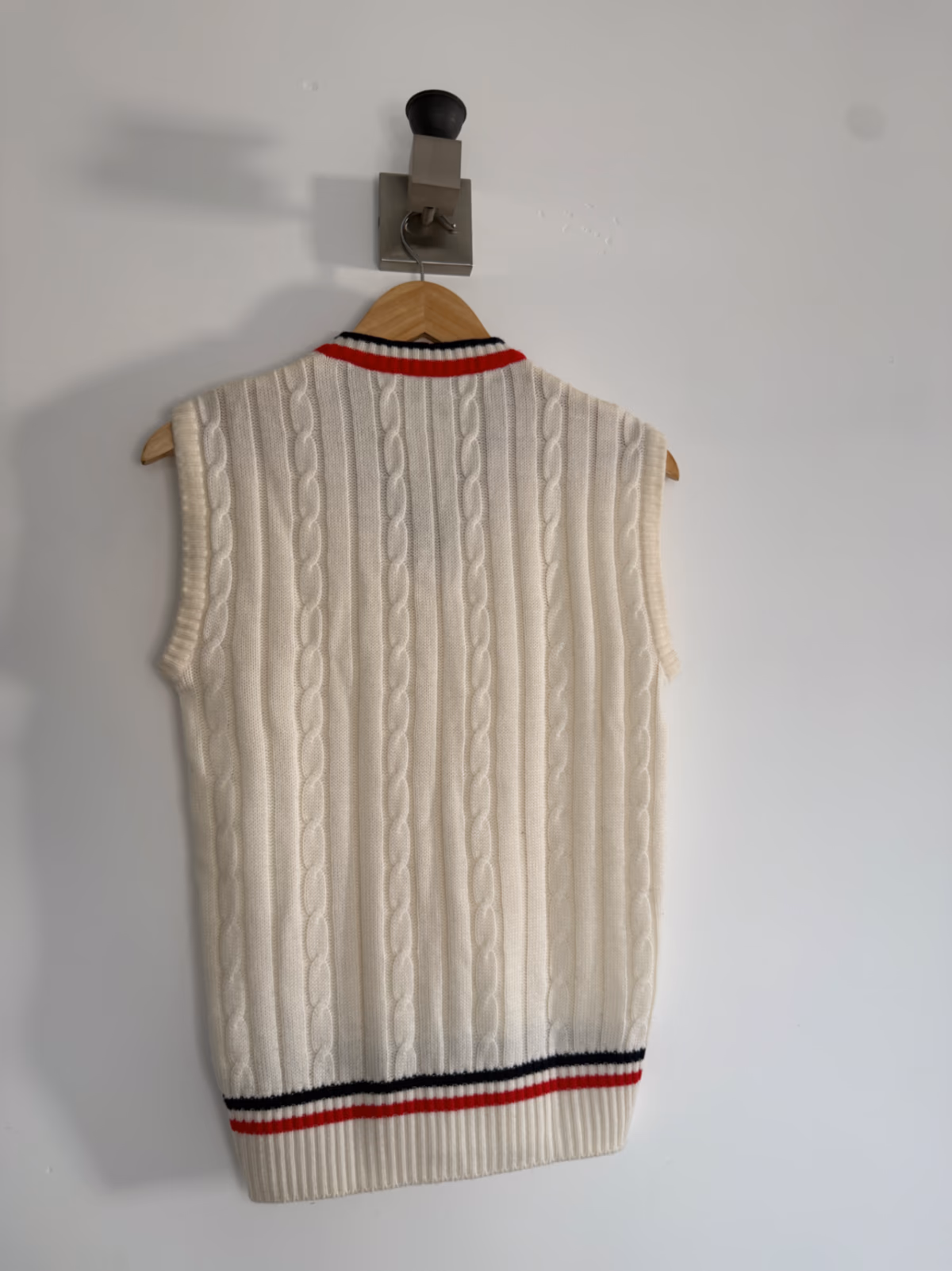 Vintage Chemise Lacoste Cable-Knit Tennis Vest, photo 4