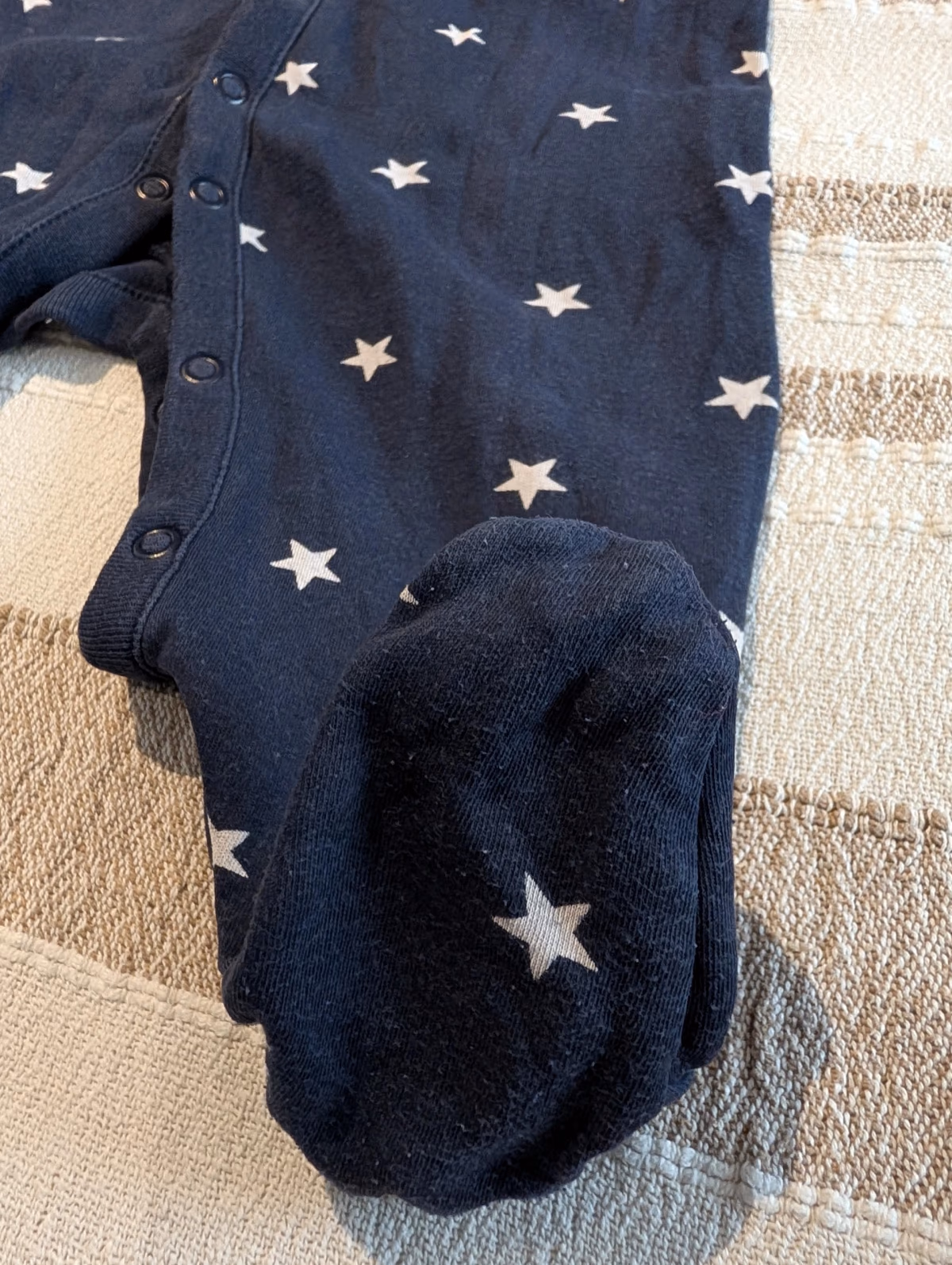 Next navy star print sleepsuit, photo 3