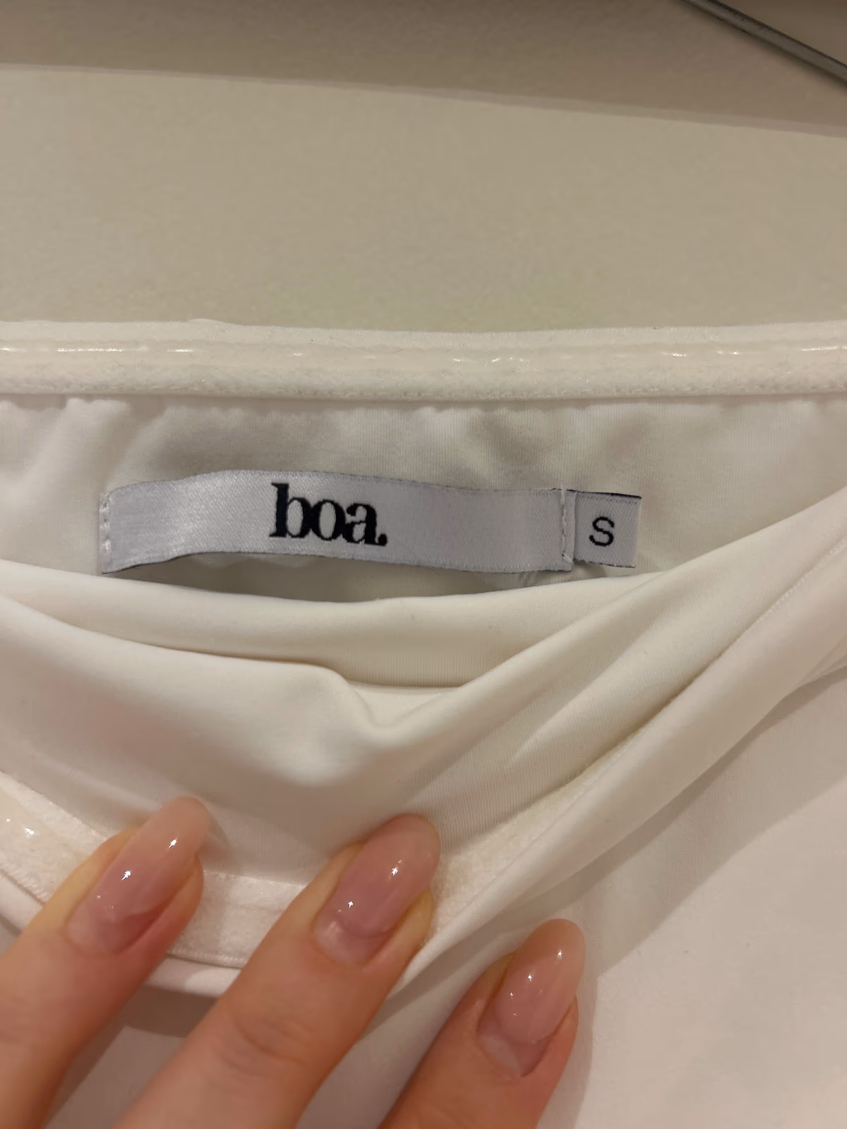 Vestido midi blanco sin tirantes de BOA con cremallera lateral (Talla S), foto 5