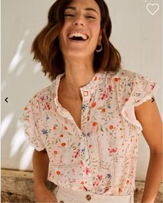 Floral button-down blouse, photo 2