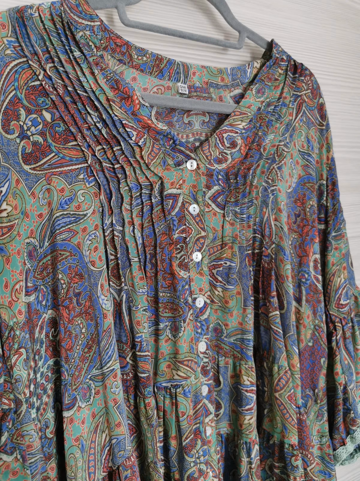 Paisley Tiered Boho Tunic Dress, photo 4