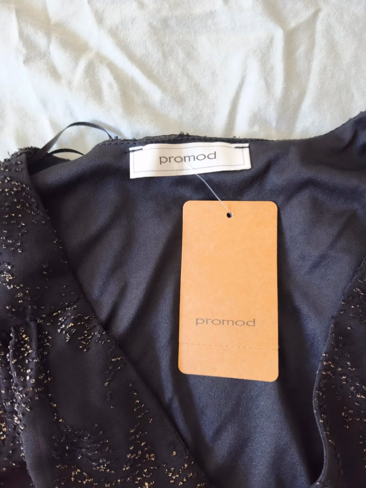 Promod Black Gold Shimmer Blouse, photo 2