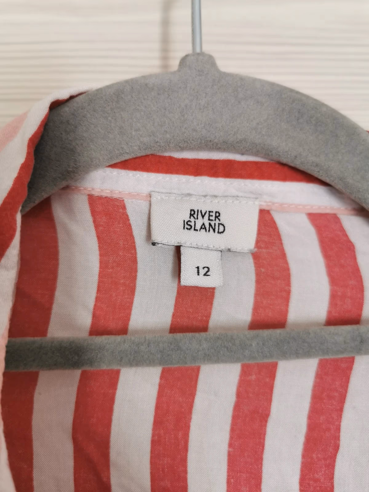 Blusa de verão às riscas com mangas originais, tecido de alta qualidade, tamanho M, fotografia 8