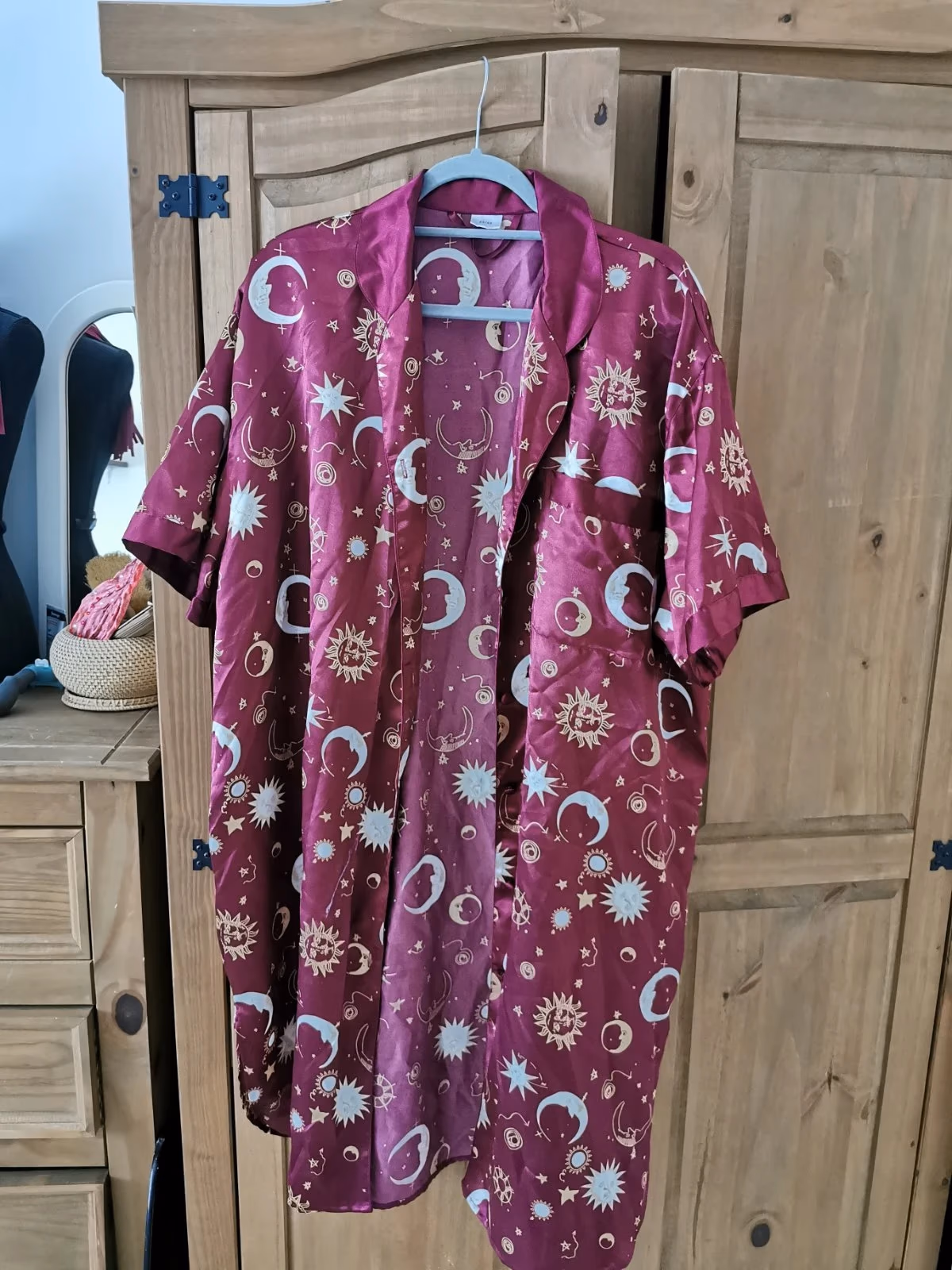 Vestaglia in raso Celestial, foto 2
