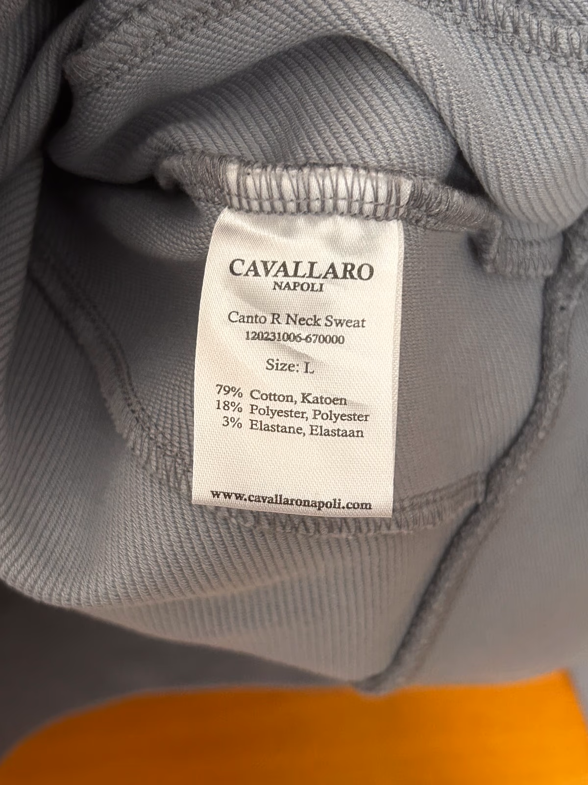 Cavallaro Napoli Grey Logo Sweatshirt, photo 5