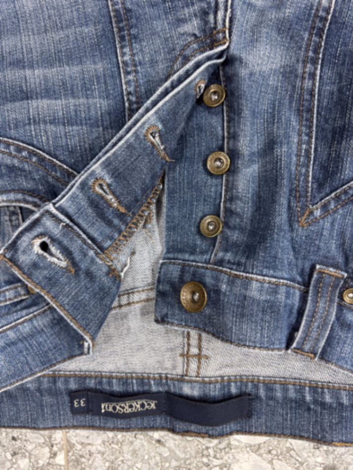 pantaloncini di jeans blu Jeckerson, foto 3
