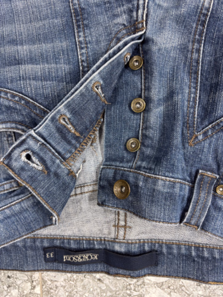 pantaloncini di jeans blu Jeckerson, foto 2