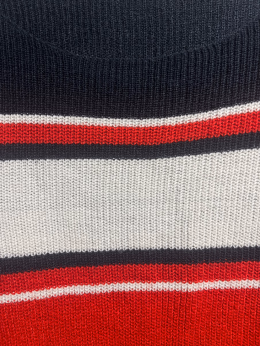 Striped Colour Block Cropped Knit Jumper, photo 4