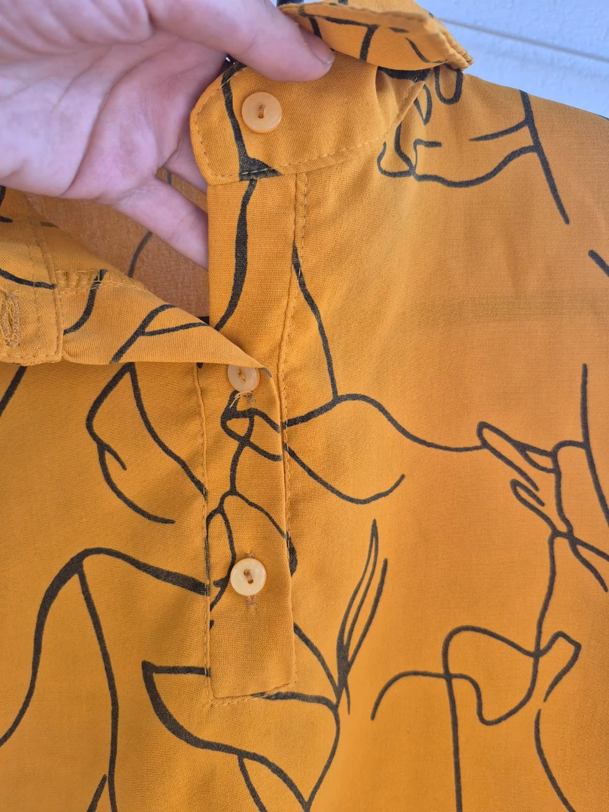 Mustard Abstract Print Shirt, photo 4