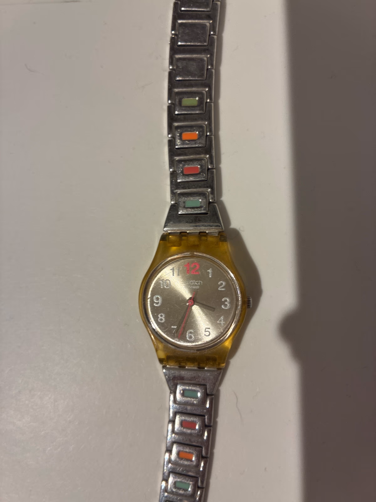 Orologio Swatch vintage, maglie multicolori, foto 2