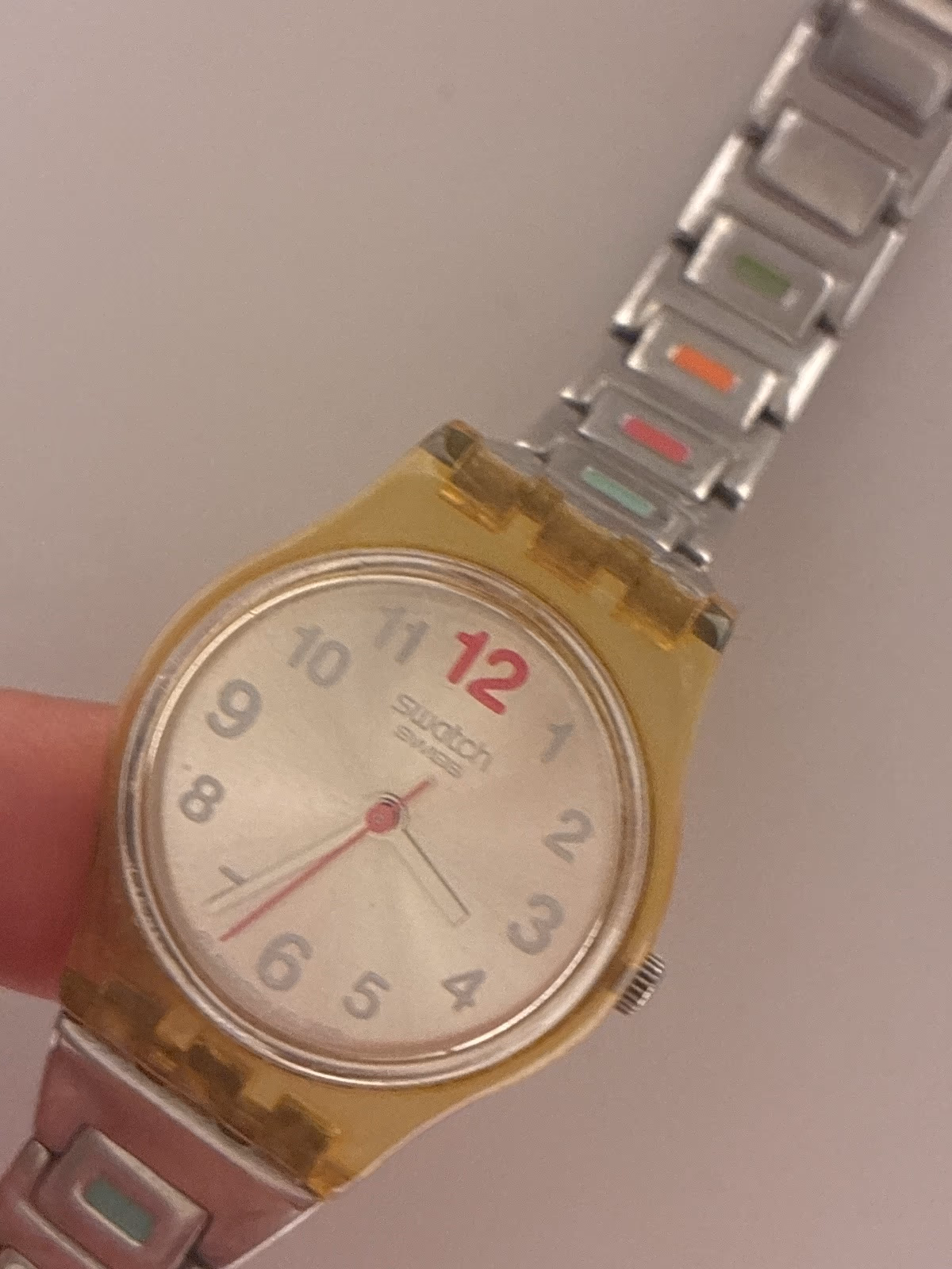 Orologio Swatch vintage, maglie multicolori, foto 4