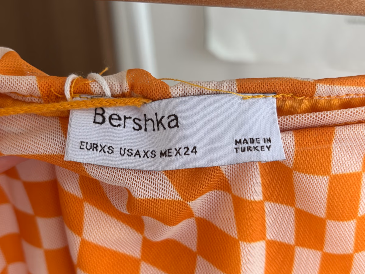 Orange Checkerboard Mini Skirt, photo 3