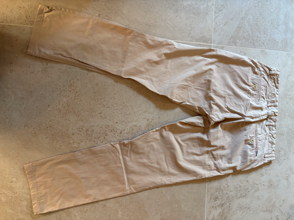 pantalones chinos de algodón de color beige, foto 2