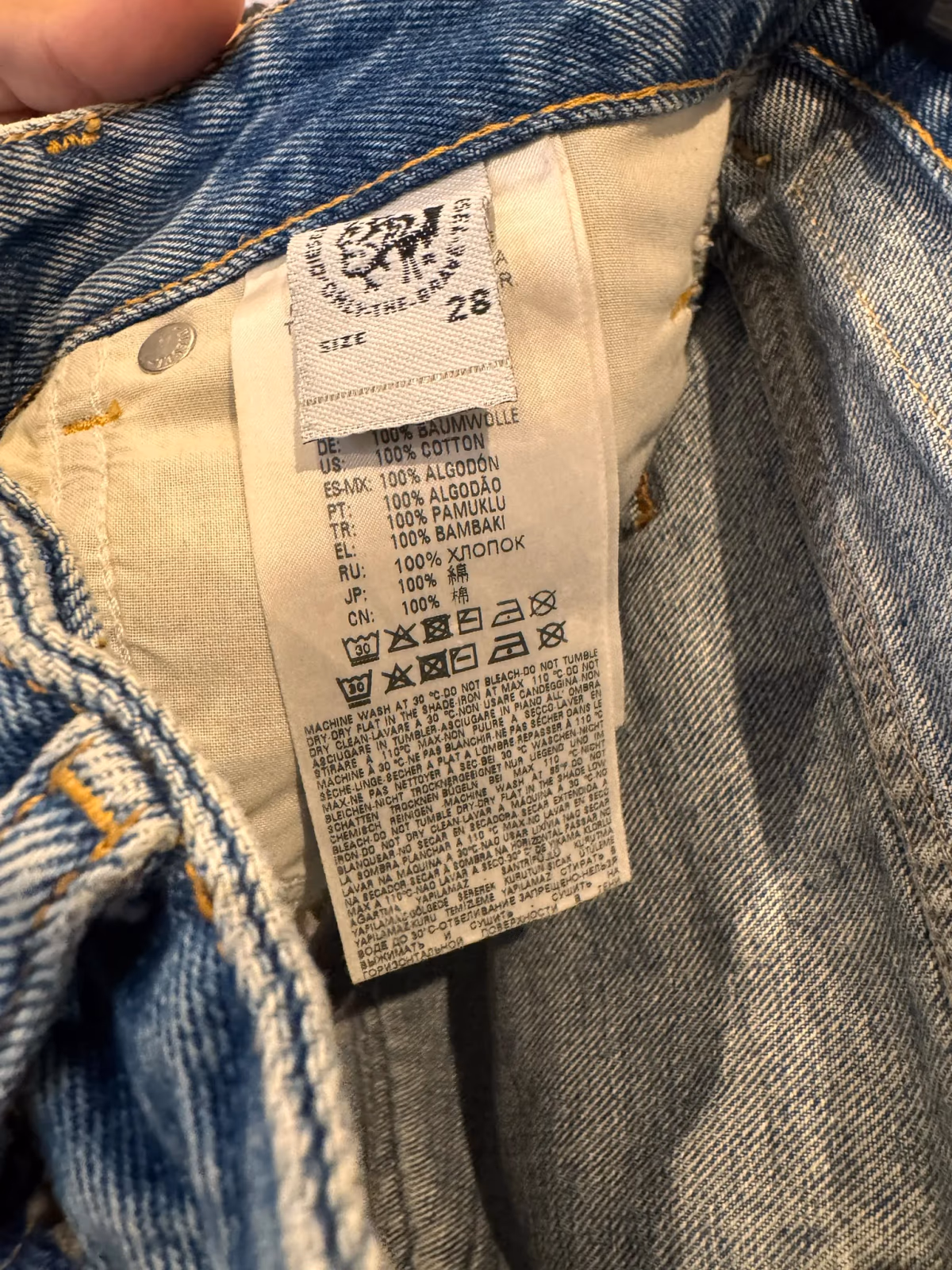 Shorts vaqueros de talle alto color azul Diesel, foto 4