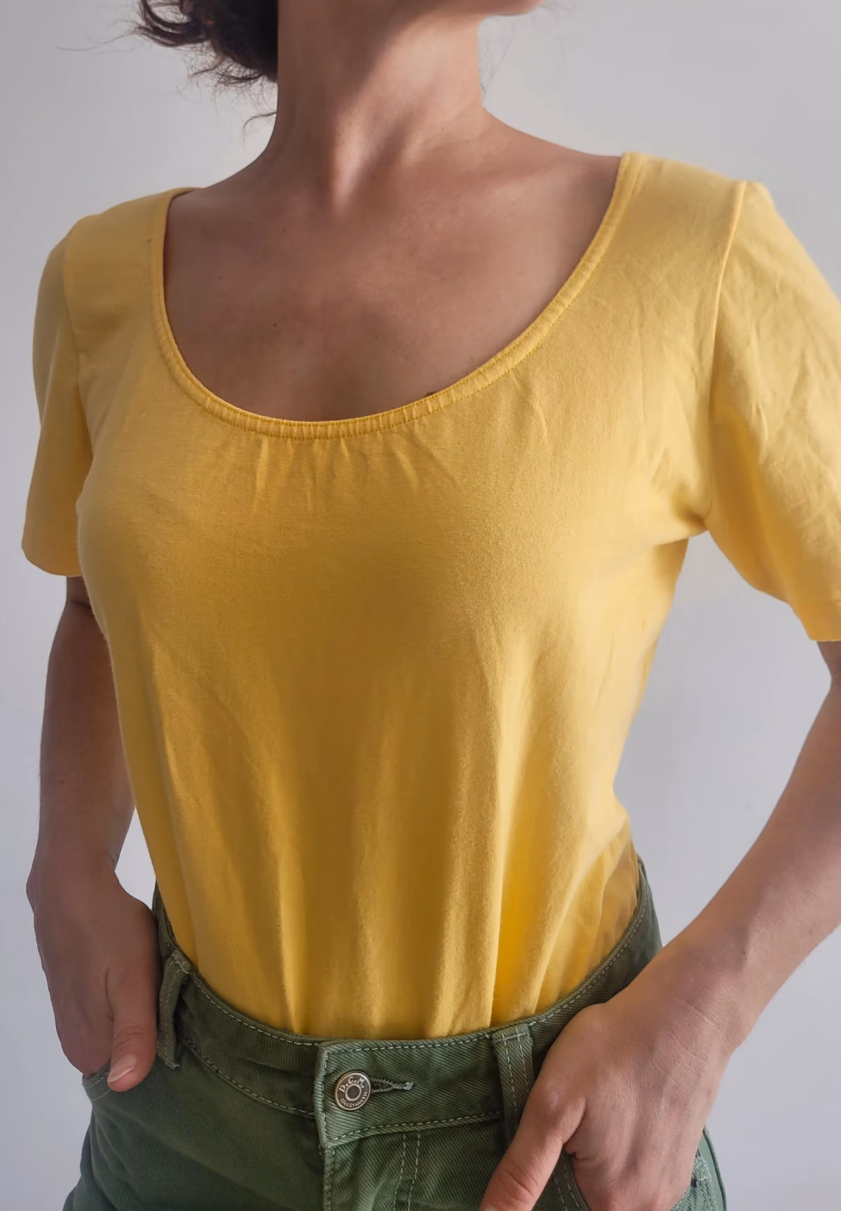 Yellow Scoop Neck Top, photo 3