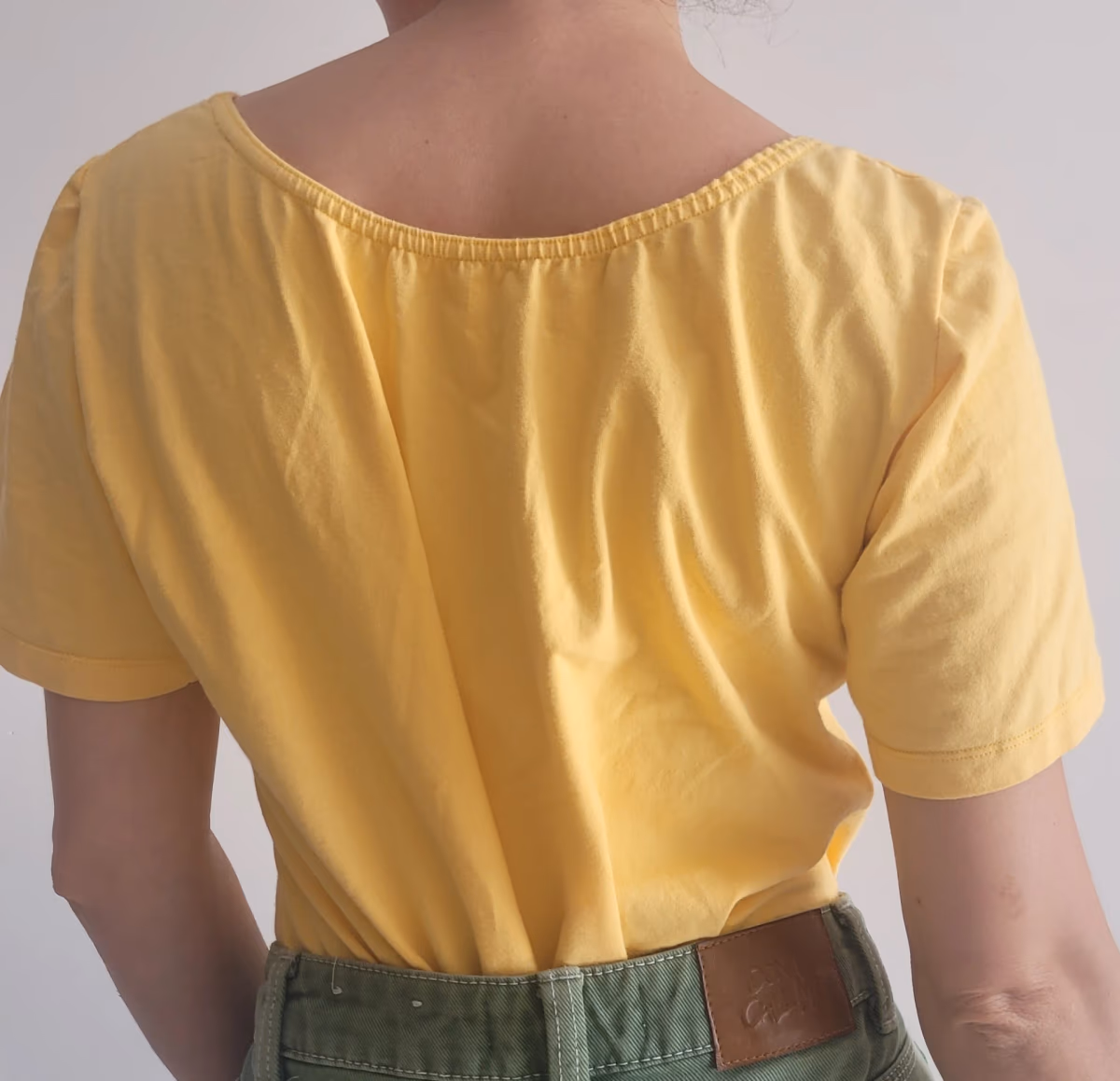 Yellow Scoop Neck Top, photo 2