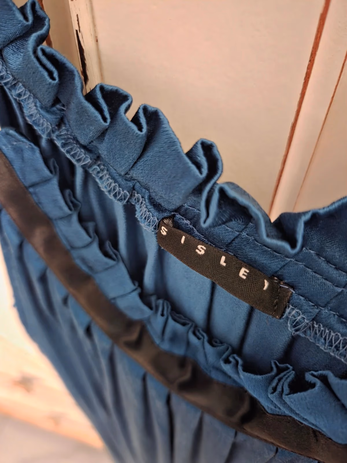Abito midi con volant Sisley Blue, foto 3